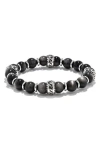 Eye Candy Los Angeles Daniel Stretch Bracelet With Silvertone Spacers In Multi