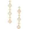 Eye Candy Los Angeles Daniela Clover Linear Drop Earrings