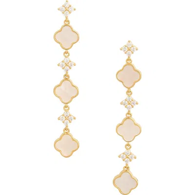 Eye Candy Los Angeles Daniela Clover Linear Drop Earrings