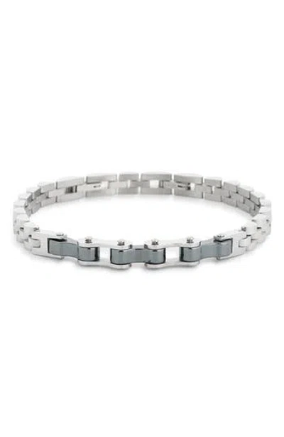 Eye Candy Los Angeles David Roller Chain Bracelet In Silver