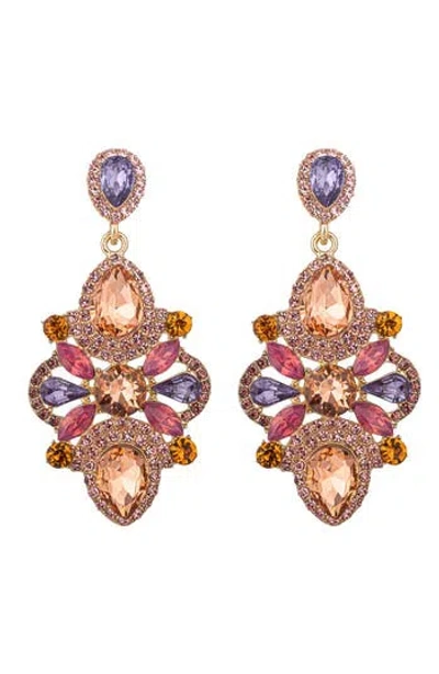 Eye Candy Los Angeles Dawn Statement Earrings In Gold