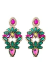 Eye Candy Los Angeles Daytona Statement Drop Earrings In Gold