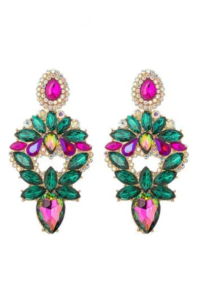 Eye Candy Los Angeles Daytona Statement Drop Earrings In Multi