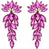Eye Candy Los Angeles Diana Cubic Zirconia Drop Earrings In Purple