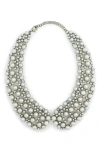 Eye Candy Los Angeles Diana Imitation Pearl Collar Necklace In Grey