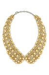Eye Candy Los Angeles Diana Imitation Pearl Collar Necklace In Taupe