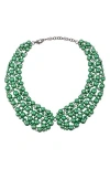 Eye Candy Los Angeles Diana Iridescent Collar Necklace In Green