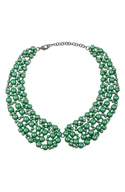 Eye Candy Los Angeles Diana Iridescent Collar Necklace In Green
