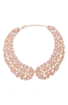 Eye Candy Los Angeles Diana Iridescent Collar Necklace In Pink