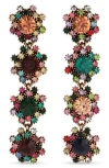 Eye Candy Los Angeles Dolly Cluster Link Drop Earrings In Gold
