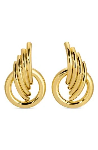 Eye Candy Los Angeles Eleanor Statement Stud Earrings In Gold