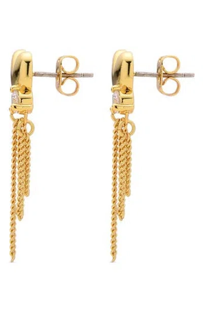Eye Candy Los Angeles Elise Heart Chain Drop Earrings