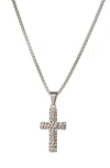 Eye Candy Los Angeles Elliot Cross Pendant Necklace In Silver