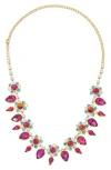 Eye Candy Los Angeles Eloise Cubic Zirconia Statement Necklace In Gold
