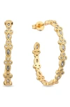 Eye Candy Los Angeles Emy Stone Hoop Earrings