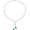 Eye Candy Los Angeles Evelyn Cubic Zirconia Tennis Y-necklace In Silver