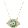 Eye Candy Los Angeles Evil Eye Pendant Necklace In Gold