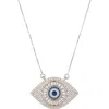 Eye Candy Los Angeles Evil Eye Pendant Necklace In Silver