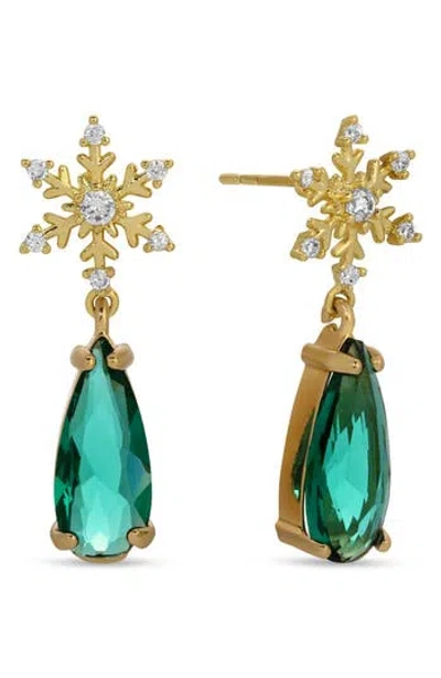 Eye Candy Los Angeles Faith Drop Earrings In Green