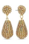 Eye Candy Los Angeles Feifei Cubic Zirconia Drop Earrings In Gold