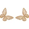 Eye Candy Los Angeles Freeda Butterfly Wing Stud Earrings In Gold