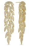 Eye Candy Los Angeles Garden Grove Cubic Zirconia Drop Earrings In Gold