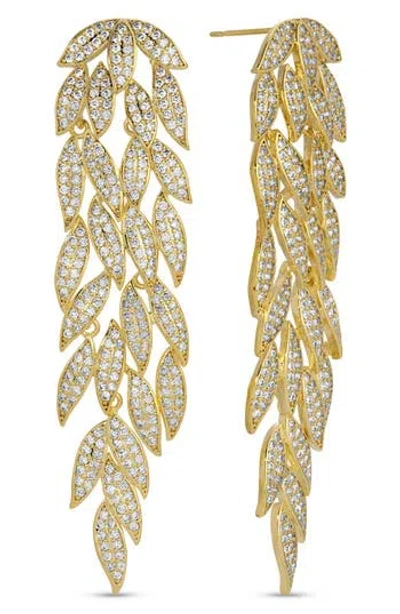 Eye Candy Los Angeles Garden Grove Cubic Zirconia Drop Earrings In Gold