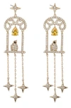 Eye Candy Los Angeles Gianna Bird Cage Drop Earrings In Gold