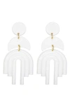 Eye Candy Los Angeles Giulia Chandelier Drop Earrings In White