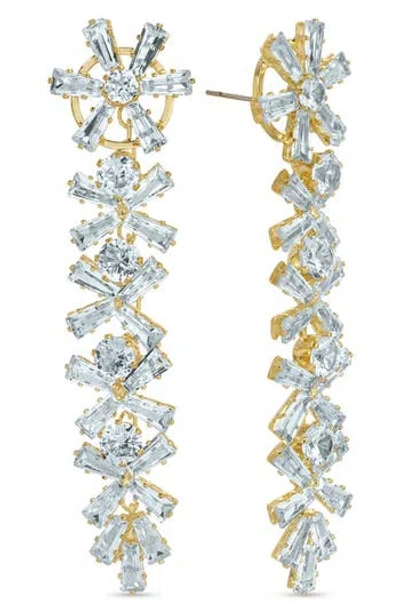 Eye Candy Los Angeles Glendale Cubic Zirconia Drop Earrings In Gold