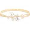 Eye Candy Los Angeles Gwen Cz Statement Bangle Bracelet In Gold