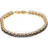 Eye Candy Los Angeles Harper Cubic Zirconia Tennis Bracelet In Blue