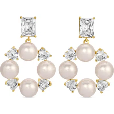 Eye Candy Los Angeles Helen Drop Earrings In Gold