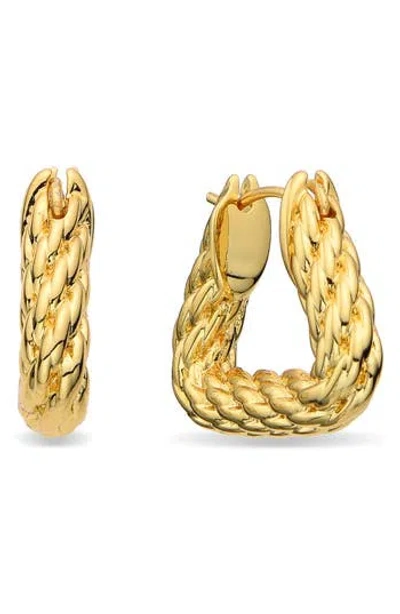 Eye Candy Los Angeles Heloise Twist Hoop Earrings In Gold