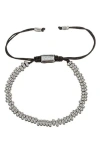 Eye Candy Los Angeles Hugo Rondelle Slider Bracelet In Silver