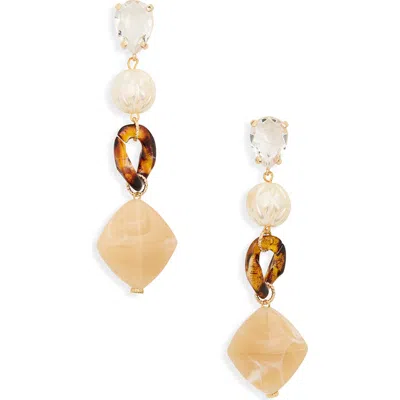 Eye Candy Los Angeles Iris Drop Earrings In Gold