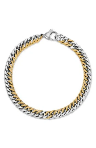 Eye Candy Los Angeles Jack Two-tone Cuban Chain Bracelet In Gray