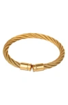 Eye Candy Los Angeles James Wire Cuff Bracelet In Gold