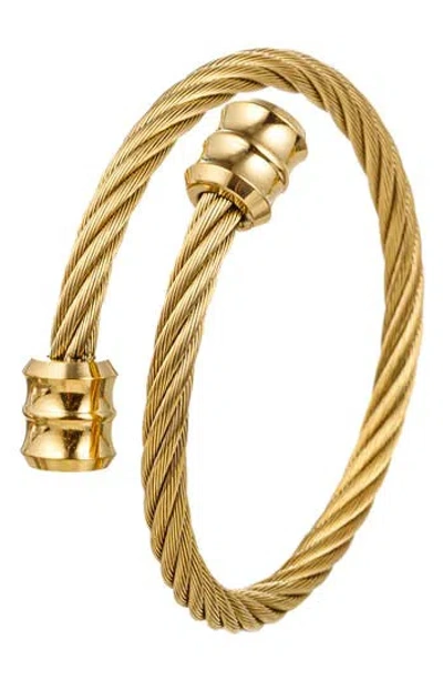 Eye Candy Los Angeles Jilber Titanium Wire Wrap Bracelet In Gold
