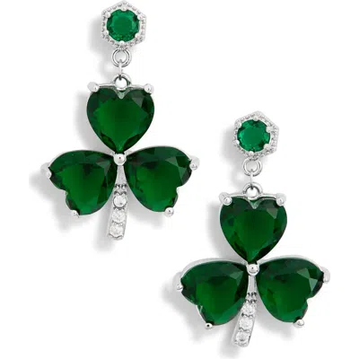 Eye Candy Los Angeles Johanna Cubic Zirconia Shamrock Drop Earrings