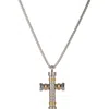 Eye Candy Los Angeles Jordan Cross Pendant Necklace In Silver