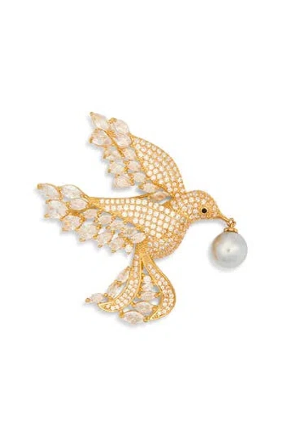 Eye Candy Los Angeles Josie Cubic Zirconia Hummingbird Brooch