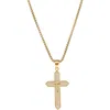 Eye Candy Los Angeles Jude Spike Cross Pendant Necklace In Gold