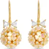 Eye Candy Los Angeles Judith Cubic Zirconia Ball Drop Earrings In Gold