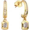 Eye Candy Los Angeles Justine Dangle Huggie Hoop Earrings