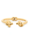 Eye Candy Los Angeles Karina Double Knot Cuff Bracelet In Gold