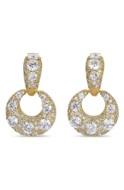 Eye Candy Los Angeles Kathy Cubic Zirconia Drop Earrings In Gold
