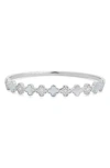 Eye Candy Los Angeles Katrina Cz Clover Bracelet In Silver