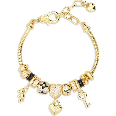 Eye Candy Los Angeles Key Charm Bracelet In Gold