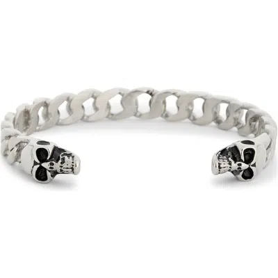 Eye Candy Los Angeles Khalid Opposing Skull Cuff Bracelet